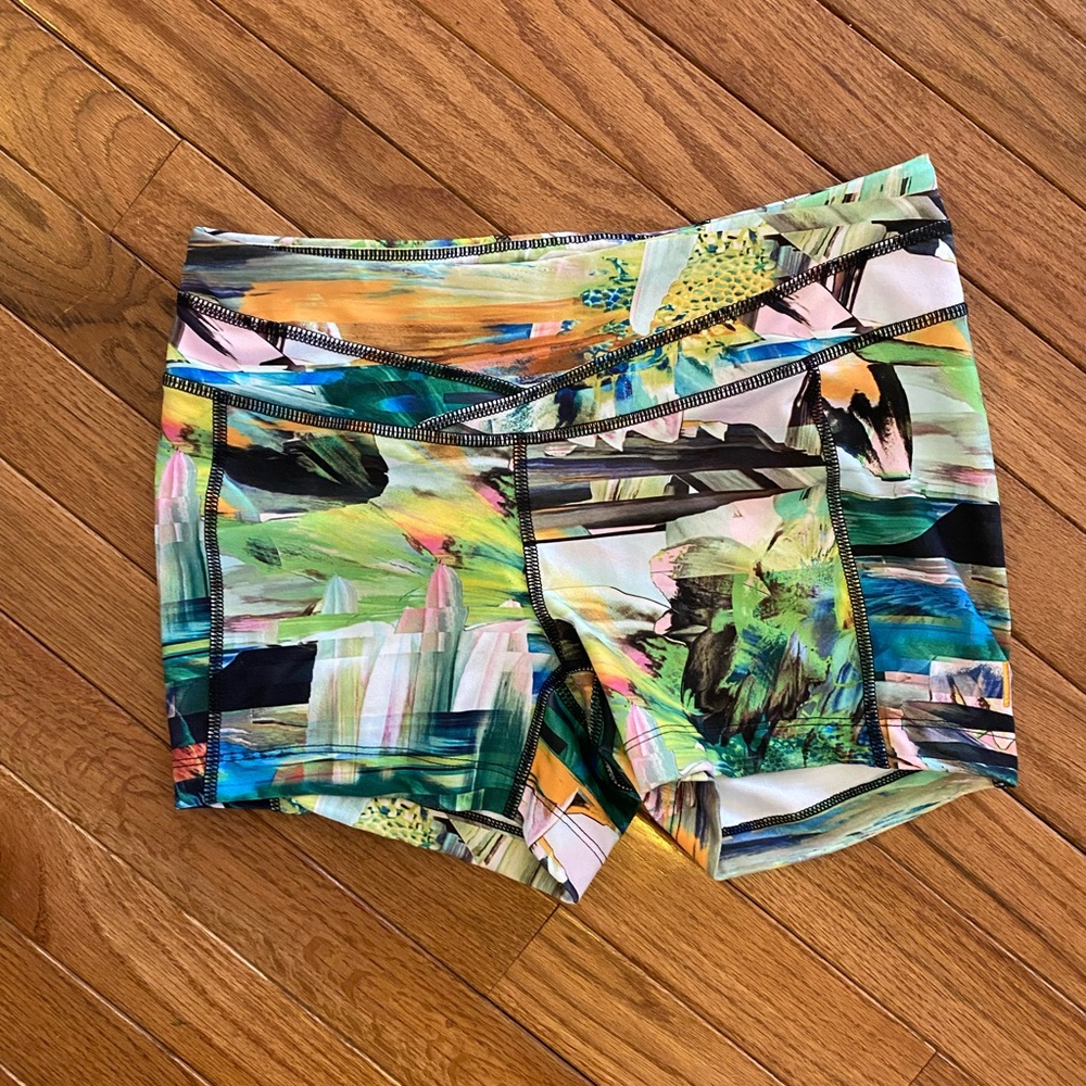 Lucy Women's Athletic Shorts - Multicolor Abstract